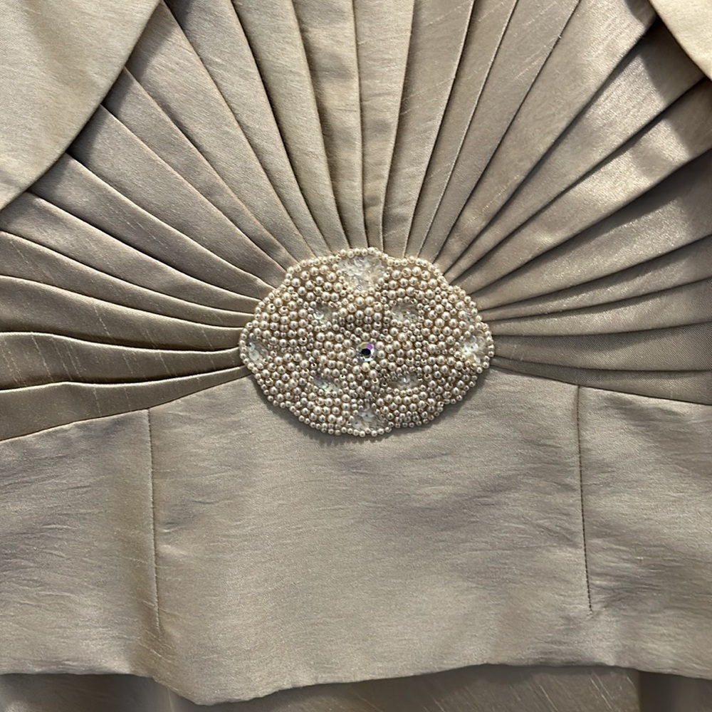 🍀Jessica Howard mint 2 pc. 3/4 sleeve Dress size 10 with beading and sequins - Picture 3 of 6